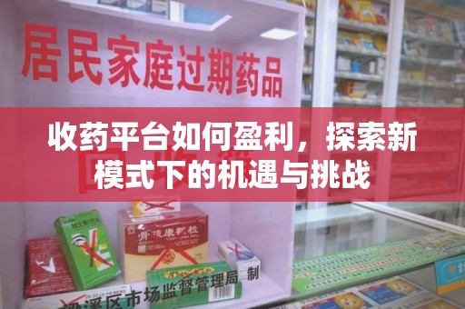 肇庆收药平台如何盈利，探索新模式下的机遇与挑战